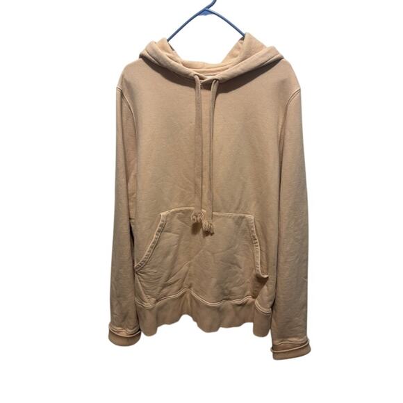 Last Heavy brand Hoodie Hooded Sweatshirt Light Pink Men's size medium thick - Picture 1 of 6